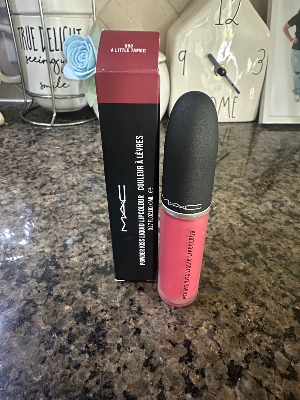 MAC Cosmetics Powder Kiss Liquid Lipcolour — A Little Tamed (Rose Pink)